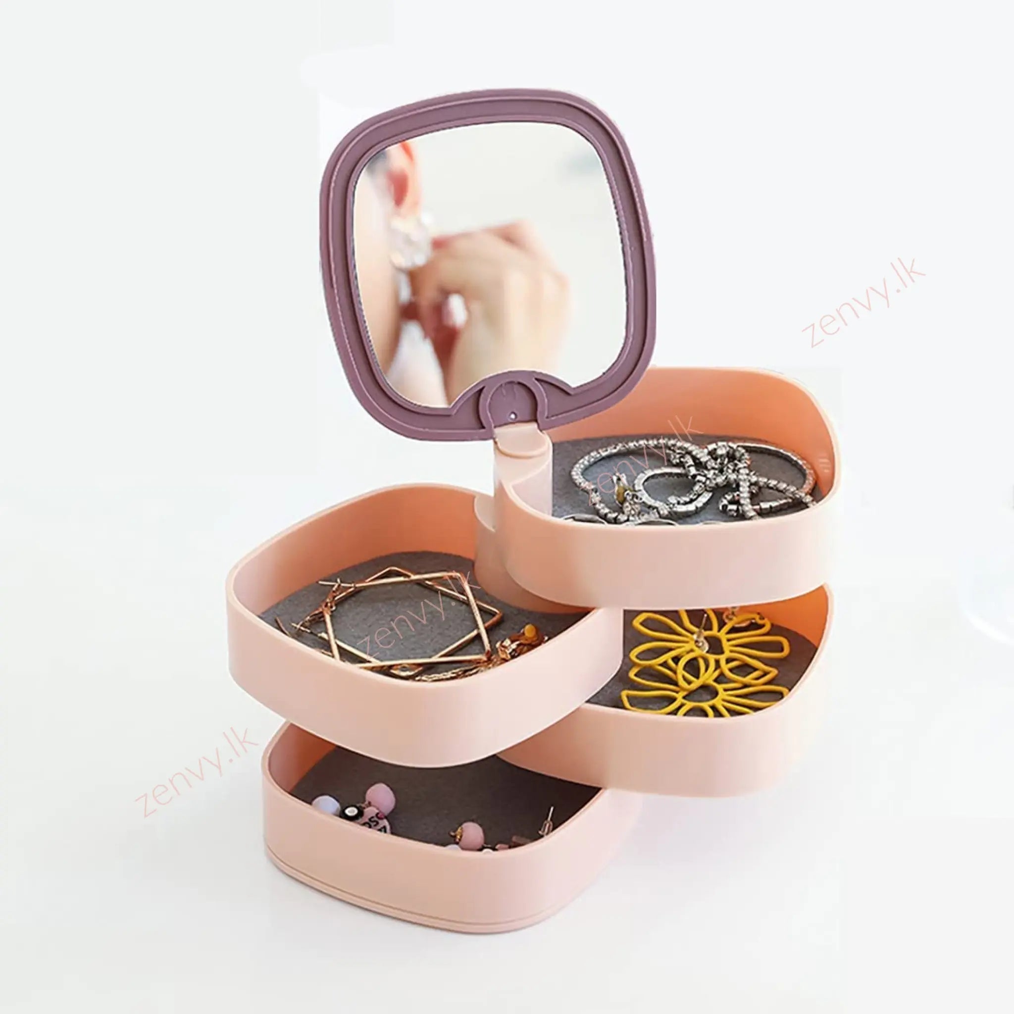 Buy 4 Layer Jewelry Organizer with Mirror Online in Sri Lanka